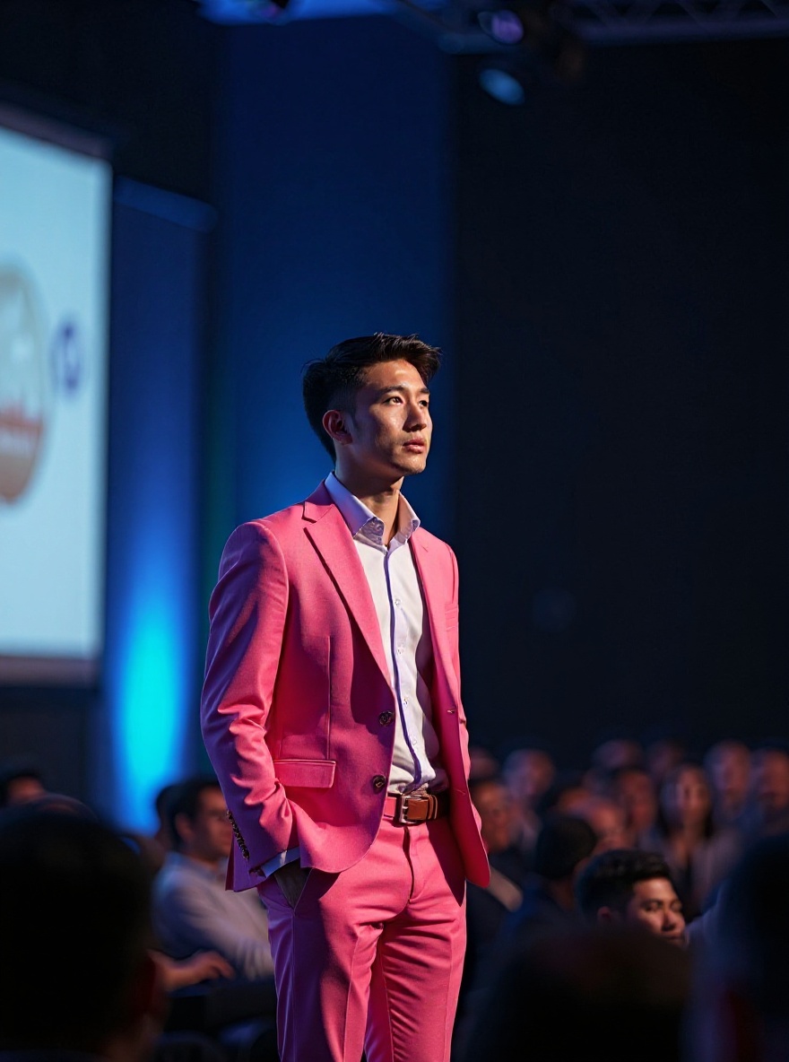 Change a man's suit to pink