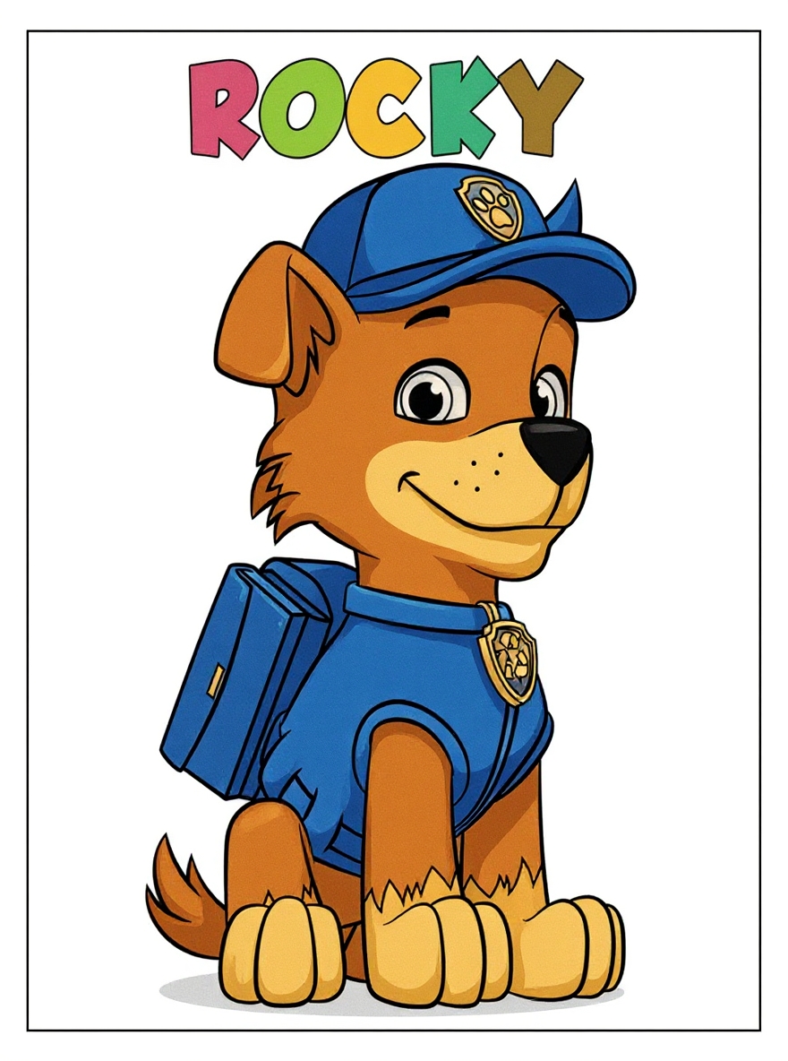 Coloring Page style image of a dog