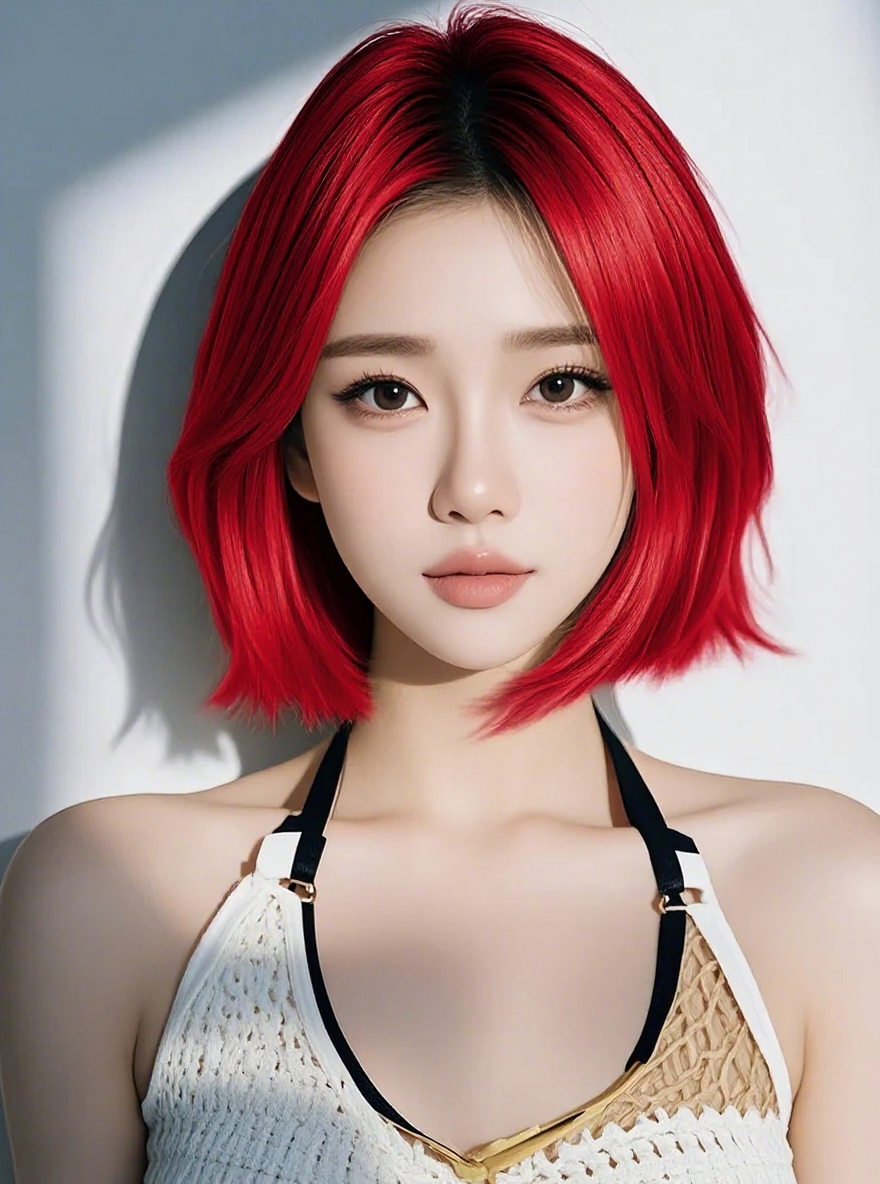 Change the girl's hair color to Strawberry Blonde