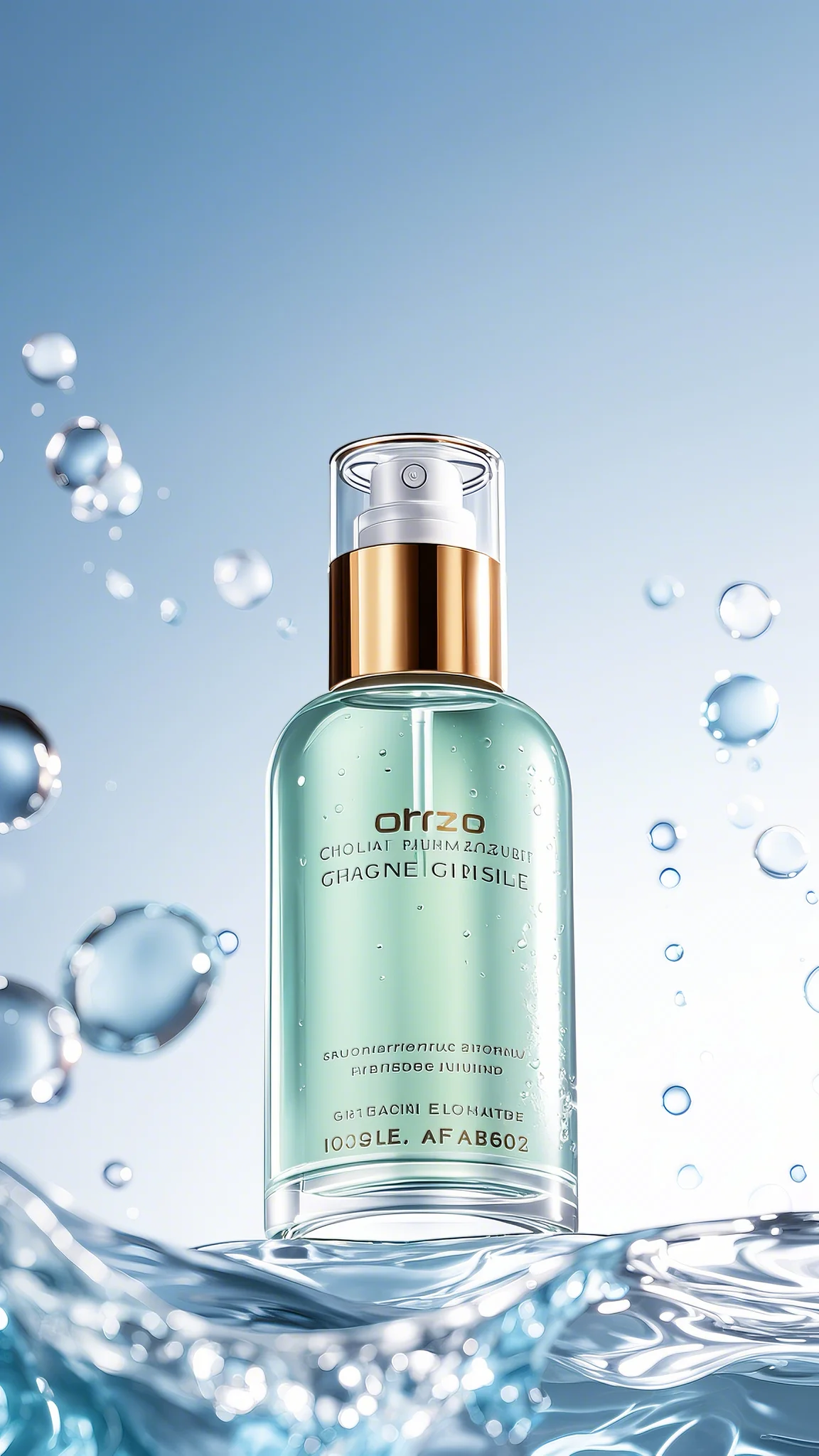 Product Photography Effects, Bottled Makeup Water Advertising Images